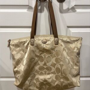Coach vintage Cream Designer Tote Bag